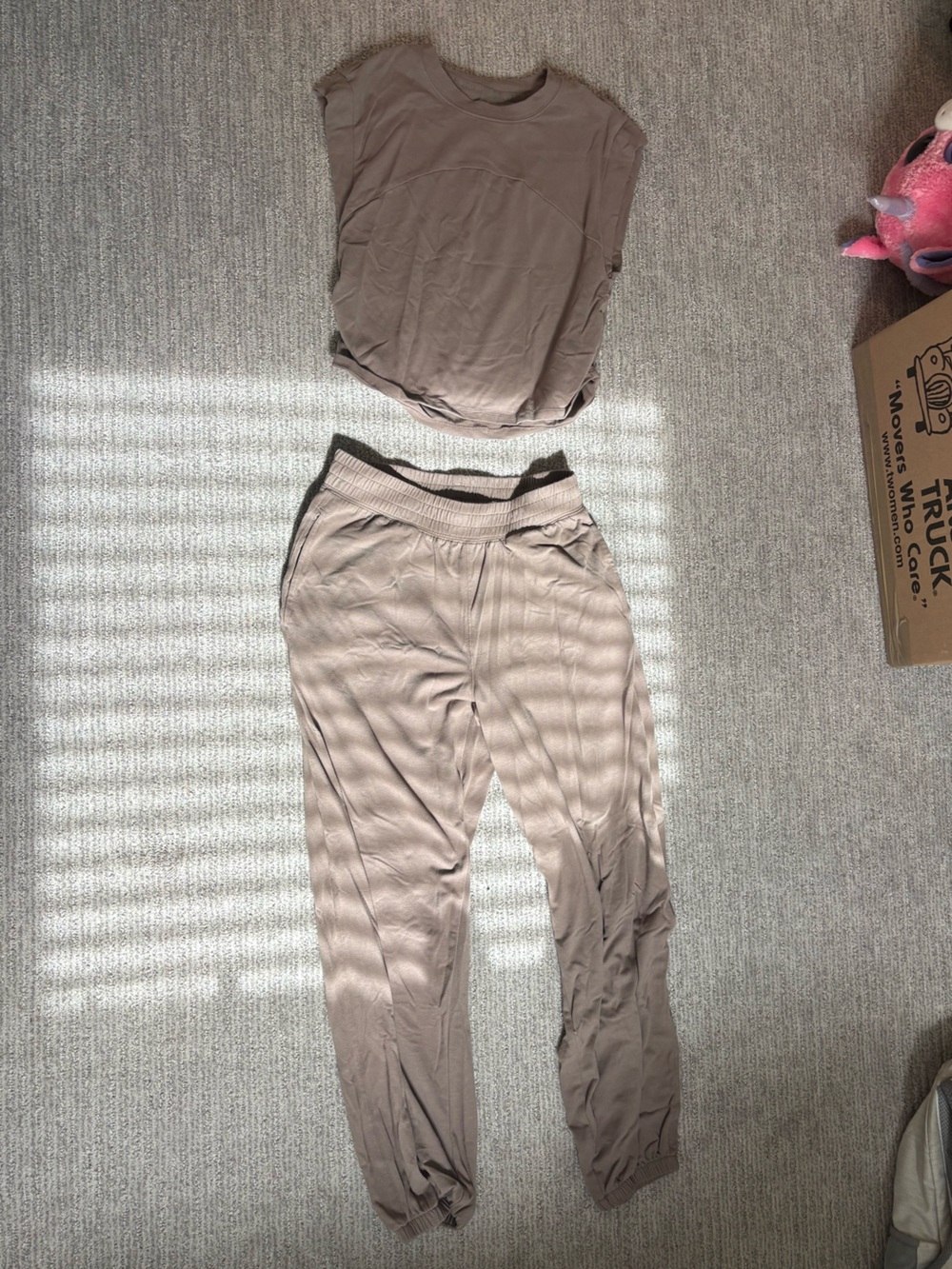 T.J.Maxx Taupe Two-Piece Lounge Set